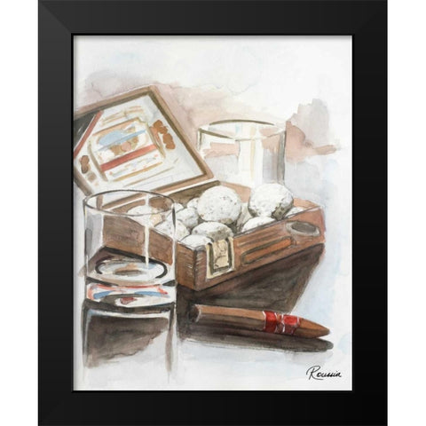 Box of Golf Balls Black Modern Wood Framed Art Print by French-Roussia, Heather A.
