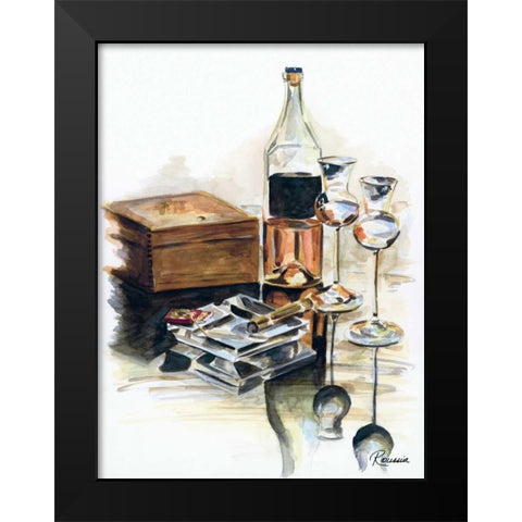 A Good Night Black Modern Wood Framed Art Print by French-Roussia, Heather