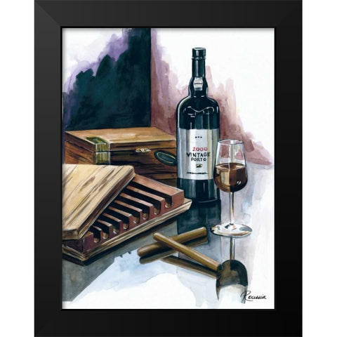 Cigar Press Black Modern Wood Framed Art Print by French-Roussia, Heather A.