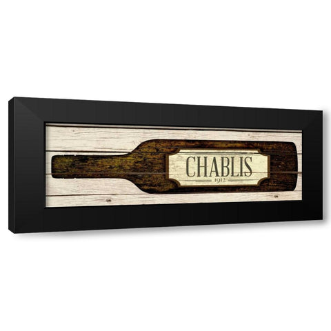 Chablis Black Modern Wood Framed Art Print by SD Graphics Studio