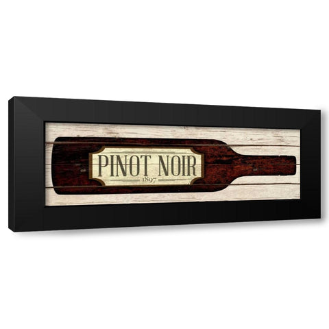 Pinot Noir Black Modern Wood Framed Art Print with Double Matting by SD Graphics Studio