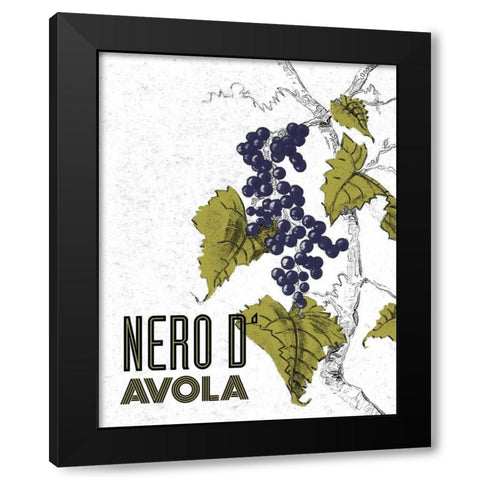Nere d Avola Black Modern Wood Framed Art Print with Double Matting by Baliko, Linda