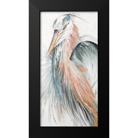 New Orange Heron II Black Modern Wood Framed Art Print by Pinto, Patricia