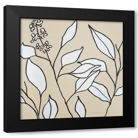 Modern Foliage I Black Modern Wood Framed Art Print with Double Matting by Loreth, Lanie