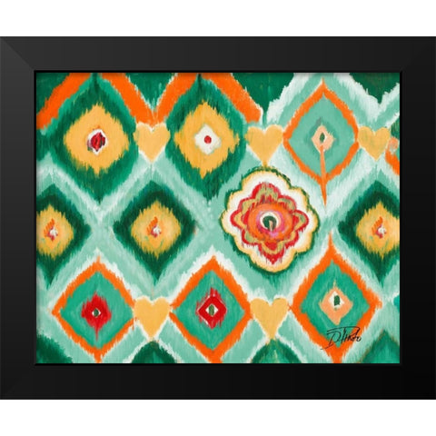 Tropical Ikat I Black Modern Wood Framed Art Print by Pinto, Patricia
