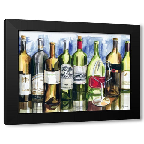 Bottles Reflect I Black Modern Wood Framed Art Print with Double Matting by French-Roussia, Heather