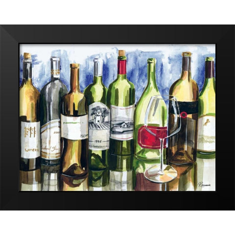 Bottles Reflect I Black Modern Wood Framed Art Print by French-Roussia, Heather