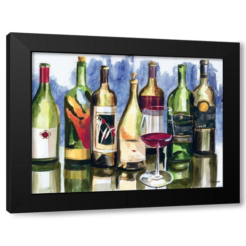 Bottles Reflect II Black Modern Wood Framed Art Print by French-Roussia, Heather