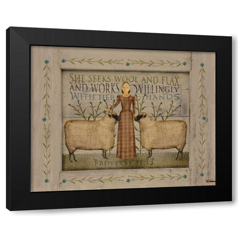 She Seeks Black Modern Wood Framed Art Print with Double Matting by Albert, Beth