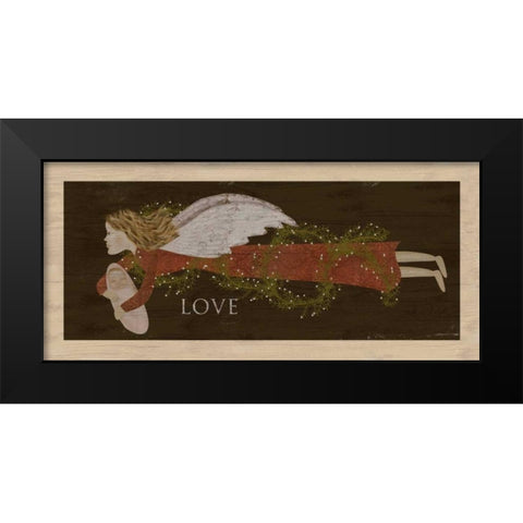 Angel Love Black Modern Wood Framed Art Print by Albert, Beth