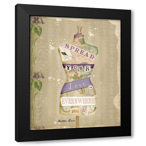 Spread Your Love Black Modern Wood Framed Art Print with Double Matting by Albert, Beth