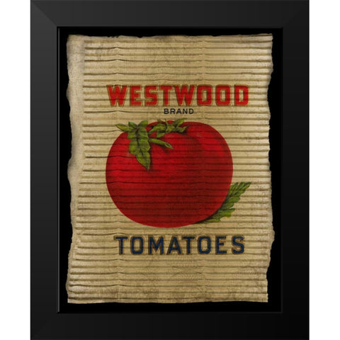 Vintage Tomatoes Black Modern Wood Framed Art Print by Albert, Beth