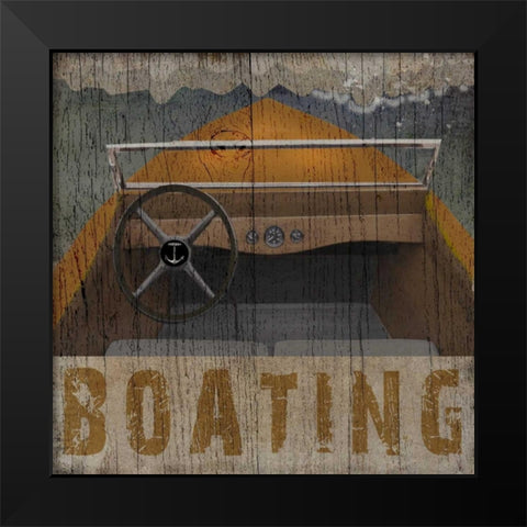 Boating Black Modern Wood Framed Art Print by Albert, Beth