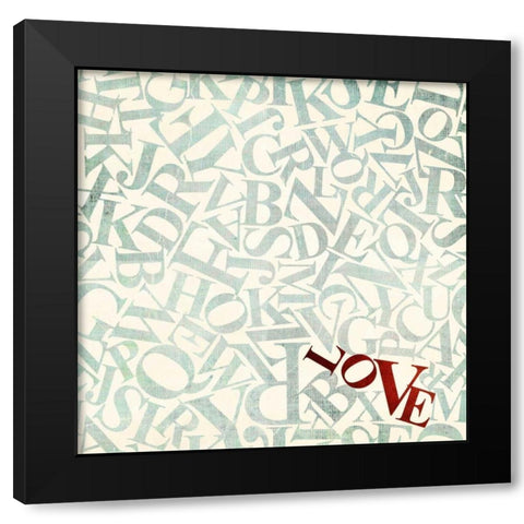 Love Black Modern Wood Framed Art Print by Drotz, Dallas