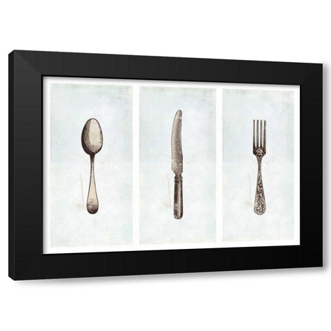 Flatware Black Modern Wood Framed Art Print with Double Matting by Drotz, Dallas