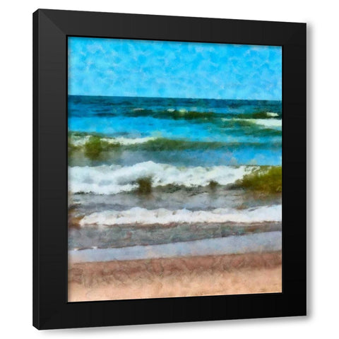 Lake Michigan layers Black Modern Wood Framed Art Print with Double Matting by Calkins, Michelle