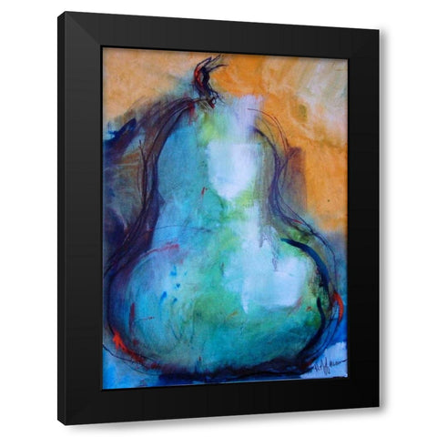 Pear Black Modern Wood Framed Art Print by Hoffman, Kate