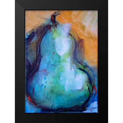 Pear Black Modern Wood Framed Art Print by Hoffman, Kate