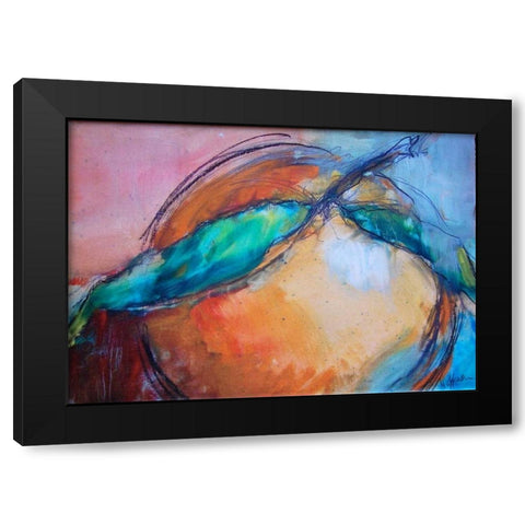 Orange Black Modern Wood Framed Art Print by Hoffman, Kate