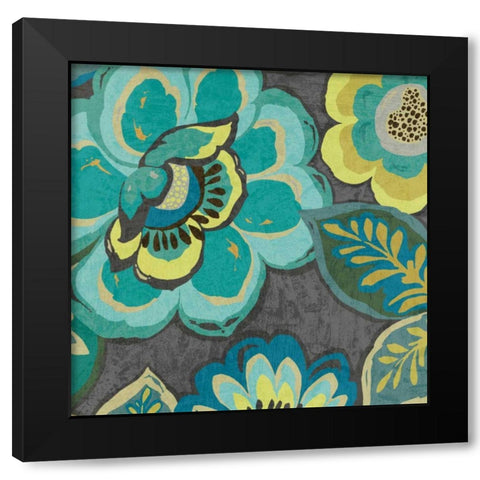 Floral Assortment I Black Modern Wood Framed Art Print by Wild Apple Portfolio