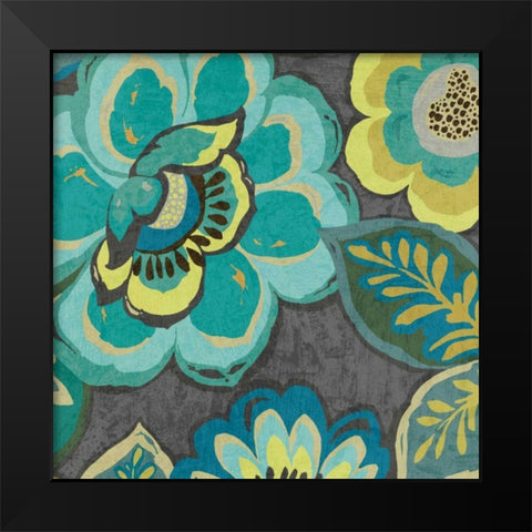 Floral Assortment I Black Modern Wood Framed Art Print by Wild Apple Portfolio