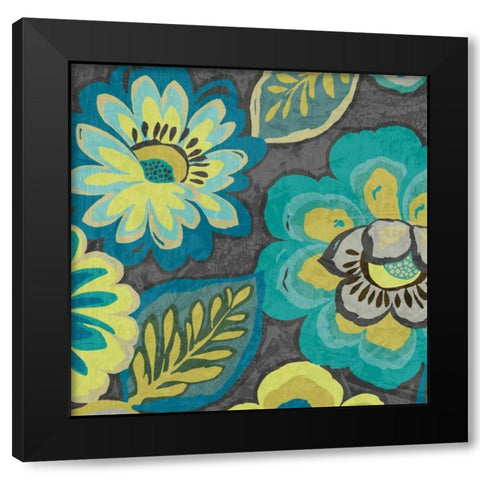 Floral Assortment II Black Modern Wood Framed Art Print by Wild Apple Portfolio