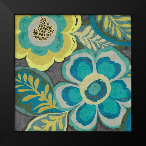 Floral Assortment III Black Modern Wood Framed Art Print by Wild Apple Portfolio