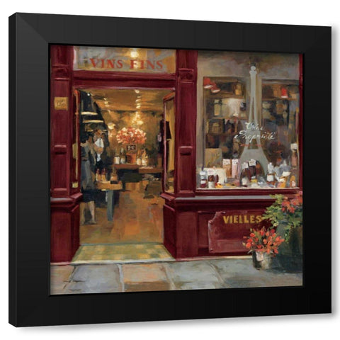 Parisian Shoppe II Black Modern Wood Framed Art Print with Double Matting by Hageman, Marilyn