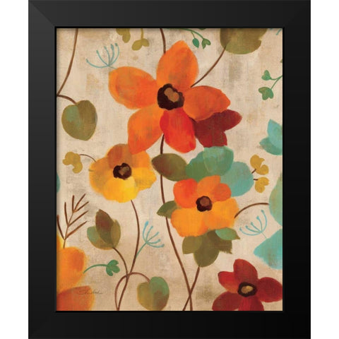 Vibrant Embroidery III Black Modern Wood Framed Art Print by Vassileva, Silvia