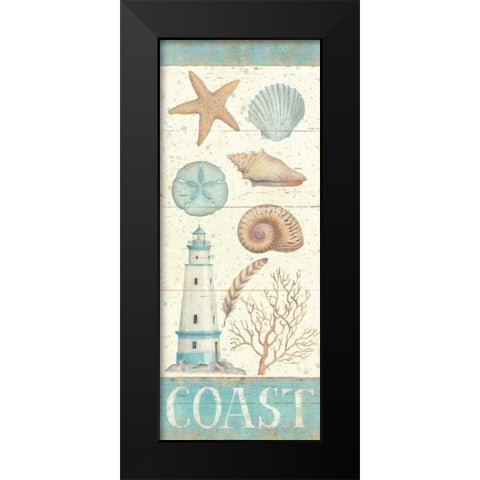 Pastel Coast Panel I Black Modern Wood Framed Art Print by Brissonnet, Daphne