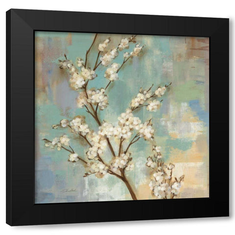 Kyoto Blossoms II Black Modern Wood Framed Art Print by Vassileva, Silvia