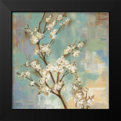 Kyoto Blossoms II Black Modern Wood Framed Art Print by Vassileva, Silvia