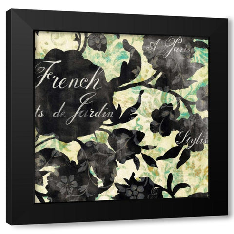 Paris Bloom I Black Modern Wood Framed Art Print by Nai, Danhui