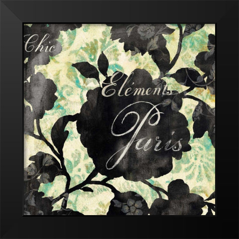 Paris Bloom II Black Modern Wood Framed Art Print by Nai, Danhui