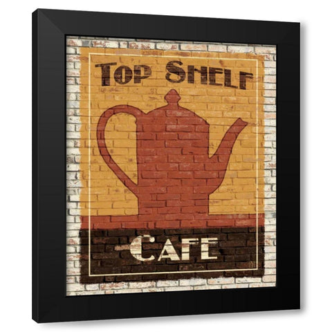 Top Shelf Cafe Black Modern Wood Framed Art Print by Tillmon, Avery