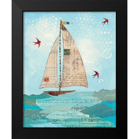 Coastal Notes I Black Modern Wood Framed Art Print by Prahl, Courtney