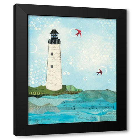 Coastal Notes II Black Modern Wood Framed Art Print with Double Matting by Prahl, Courtney