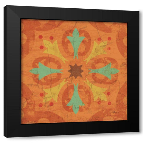 From India Square IV Black Modern Wood Framed Art Print by Pela Studio