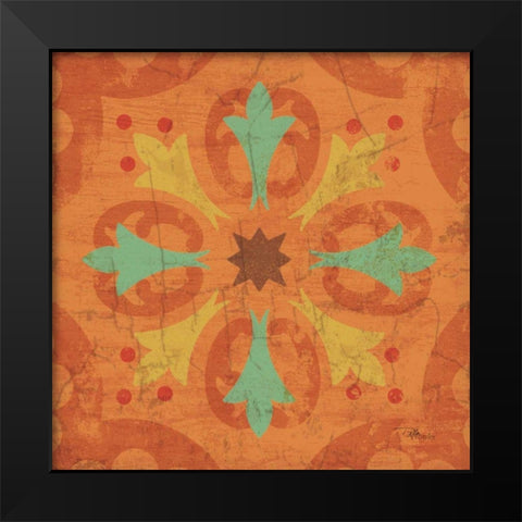 From India Square IV Black Modern Wood Framed Art Print by Pela Studio