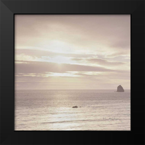 Shoreline Triptych Left Black Modern Wood Framed Art Print by Audit, Lisa