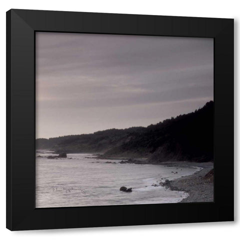 Shoreline Triptych Right Black Modern Wood Framed Art Print by Audit, Lisa