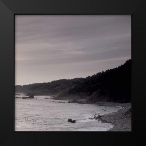 Shoreline Triptych Right Black Modern Wood Framed Art Print by Audit, Lisa
