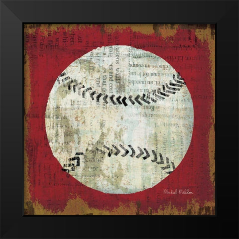 Ball I Black Modern Wood Framed Art Print by Mullan, Michael