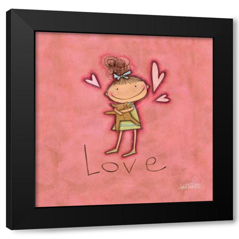 Love Black Modern Wood Framed Art Print with Double Matting by Tavoletti, Anne