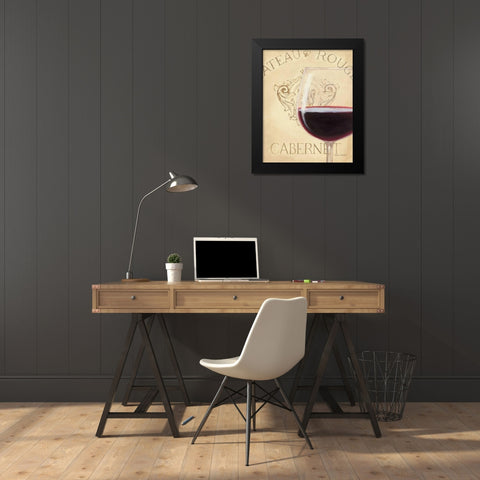 Chateau Nouveau Element IX Black Modern Wood Framed Art Print by Fabiano, Marco