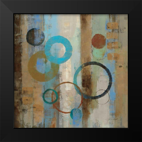 Bubble Graffiti I Black Modern Wood Framed Art Print by Vassileva, Silvia