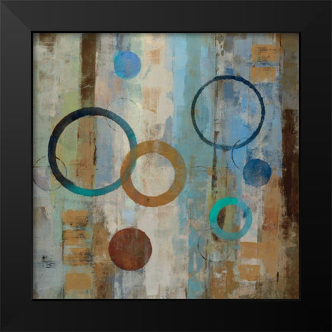 Bubble Graffiti II Black Modern Wood Framed Art Print by Vassileva, Silvia
