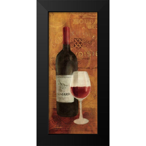 Vin Rouge Panel II Black Modern Wood Framed Art Print by Hristova, Albena