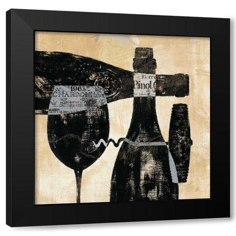 Wine Selection I Black Modern Wood Framed Art Print by Brissonnet, Daphne