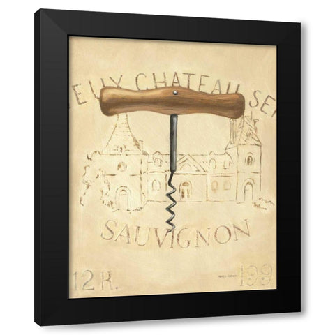 Chateau Nouveau Element IV Black Modern Wood Framed Art Print by Fabiano, Marco